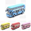 Premium Quality Double-decker Tour London City Bus Pull Back Car Kid Toy With Sound And Light