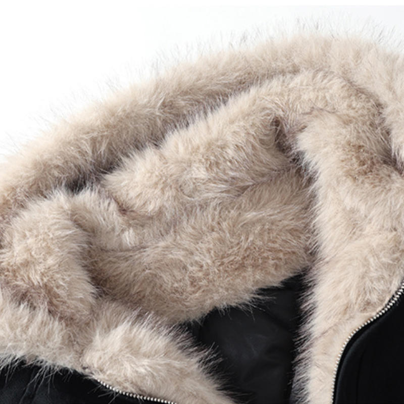 Men's Winter Fur Collar Hooded JacketsPadded Thicken Warm Parkas Outwear Streetwear Harajuku Oversized Jacket