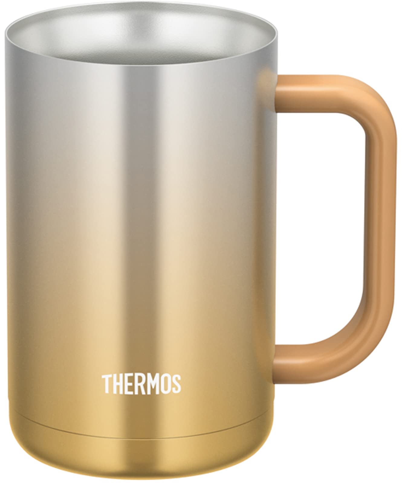 

Thermos Vacuum Insulated Mug Sparkling Gold Beer Mug Day Gift Men Women Birthday Present 0.6L JDK-600C SP-GD Father s