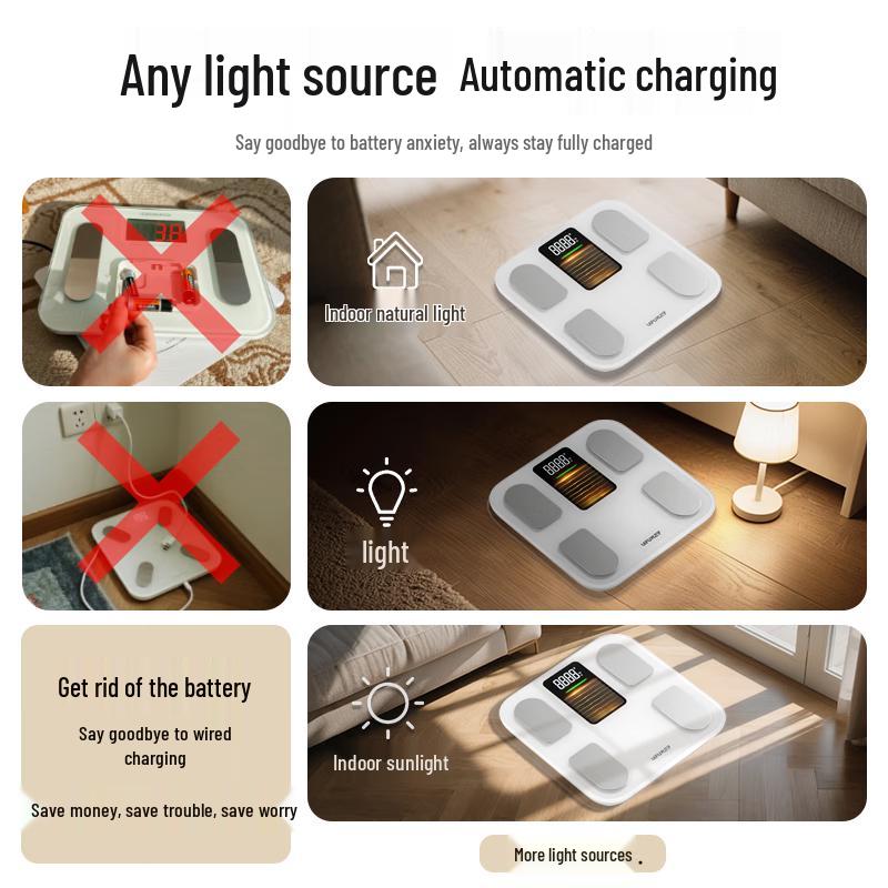 

LEFU Smart Body Fat Scale with Light Charging (CN version) Star Recommended