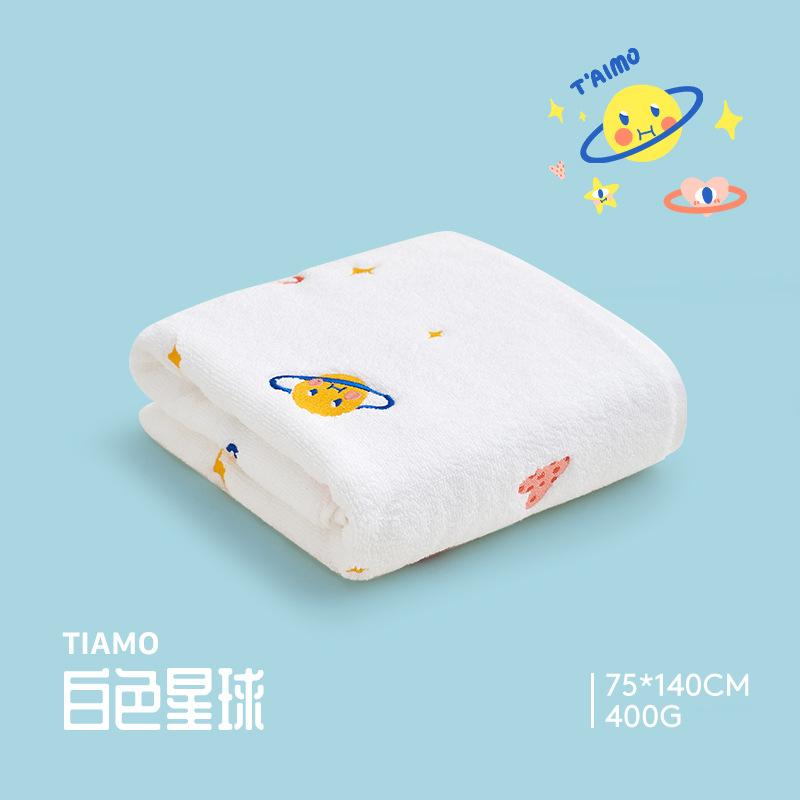 Полотенце чистый хлопок мягкое вышивка большое взрослое большое банное полотенце бытовое супермаркет 75*140