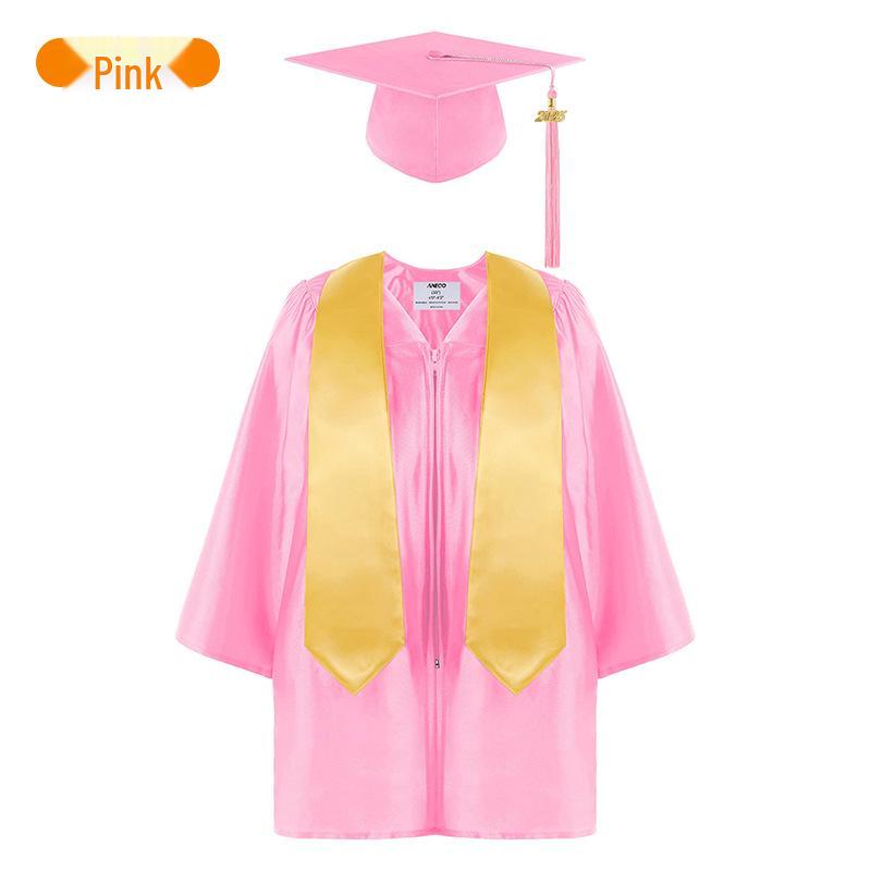 European & American Children's Graduation Gown: Knitted Kindergarten & Elementary School Set for Performances