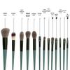 Sijiqing 13-Piece Makeup Brush Set: Powder, Eyeshadow, Foundation Brushes for Complete Makeup Application.