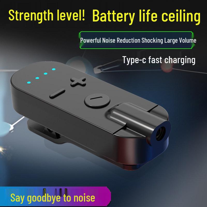 Universal Clip-On Bluetooth Headphone Receiver with Extended Battery, High-Quality Sound, Noise Reduction, and HD Calls