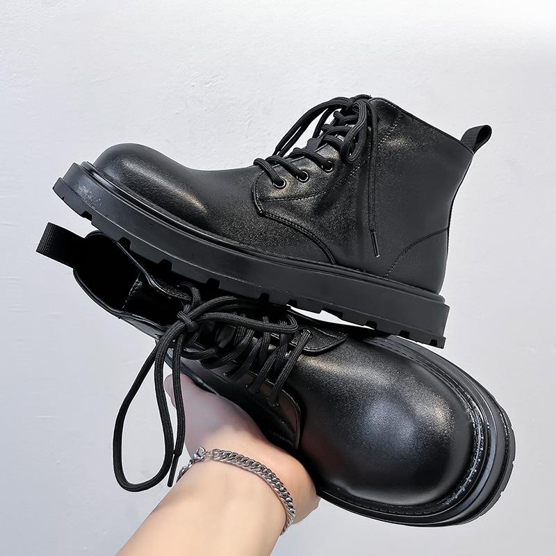 Winter Martin Boots Men'S Retro High-Top Leather Shoes British Style Platform Trend Chelsea Boots 22726-A