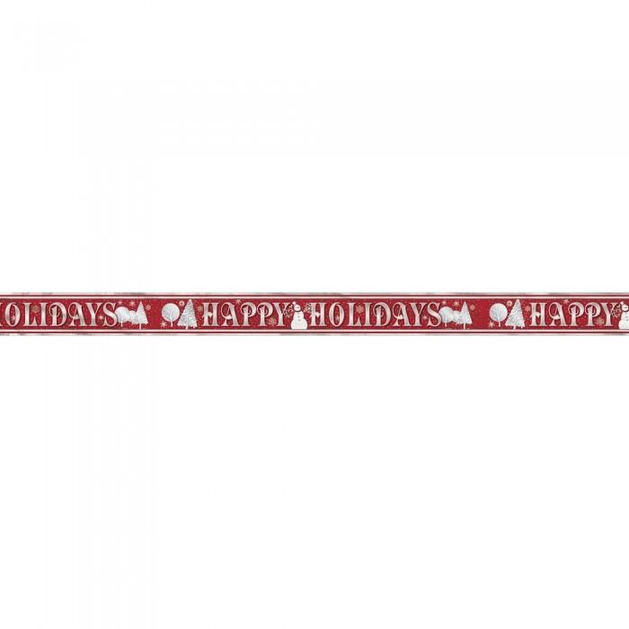 Unique Party Happy Holidays Foil Frosted Christmas Banner