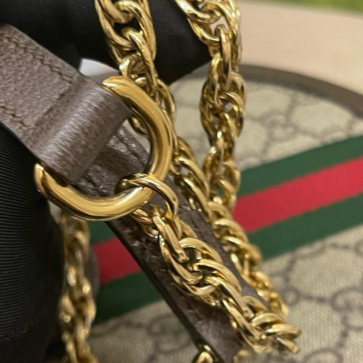 [Pre-Owned] Gucci Ophidia GG Mini Round Bag 'Beige' - Excellent #152G917