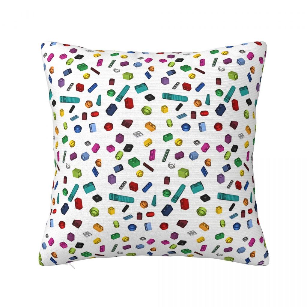 Building Blocks Loads Of Bricks Blue Square Pillow Cases Cushion Covers Awesome Polyester Decor Pillowcover for Car 18x18