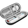 Portable Travel Toothbrush Case Protective Holder Toothbrush Case Charger Storage Box with Mesh Pocket