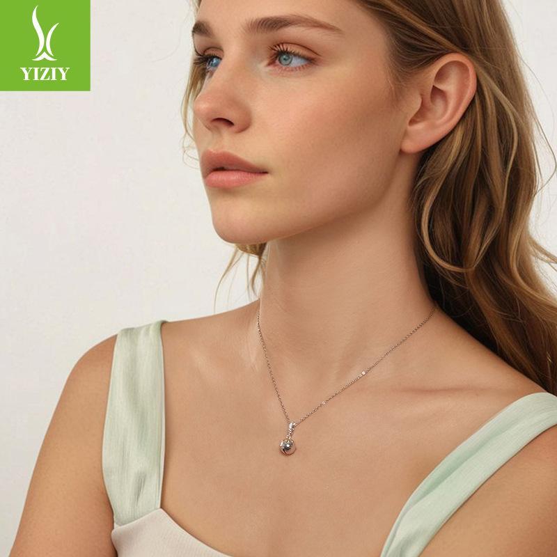 Christmas 925 Sterling Silver Cute Pet Paw Print Bell Pendant Necklace Pendant Diy Handmade Beaded Bracelet