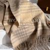 Wool Scarf For Women Fashion Winter Vintage Preppy Style Plaid Scarves Wraps Pashmina Foulard Bufanda Shawl Christmas Gift