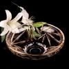 FLEVANCE Gold-Edged Crystal Glass Fruit & Candy Bowl