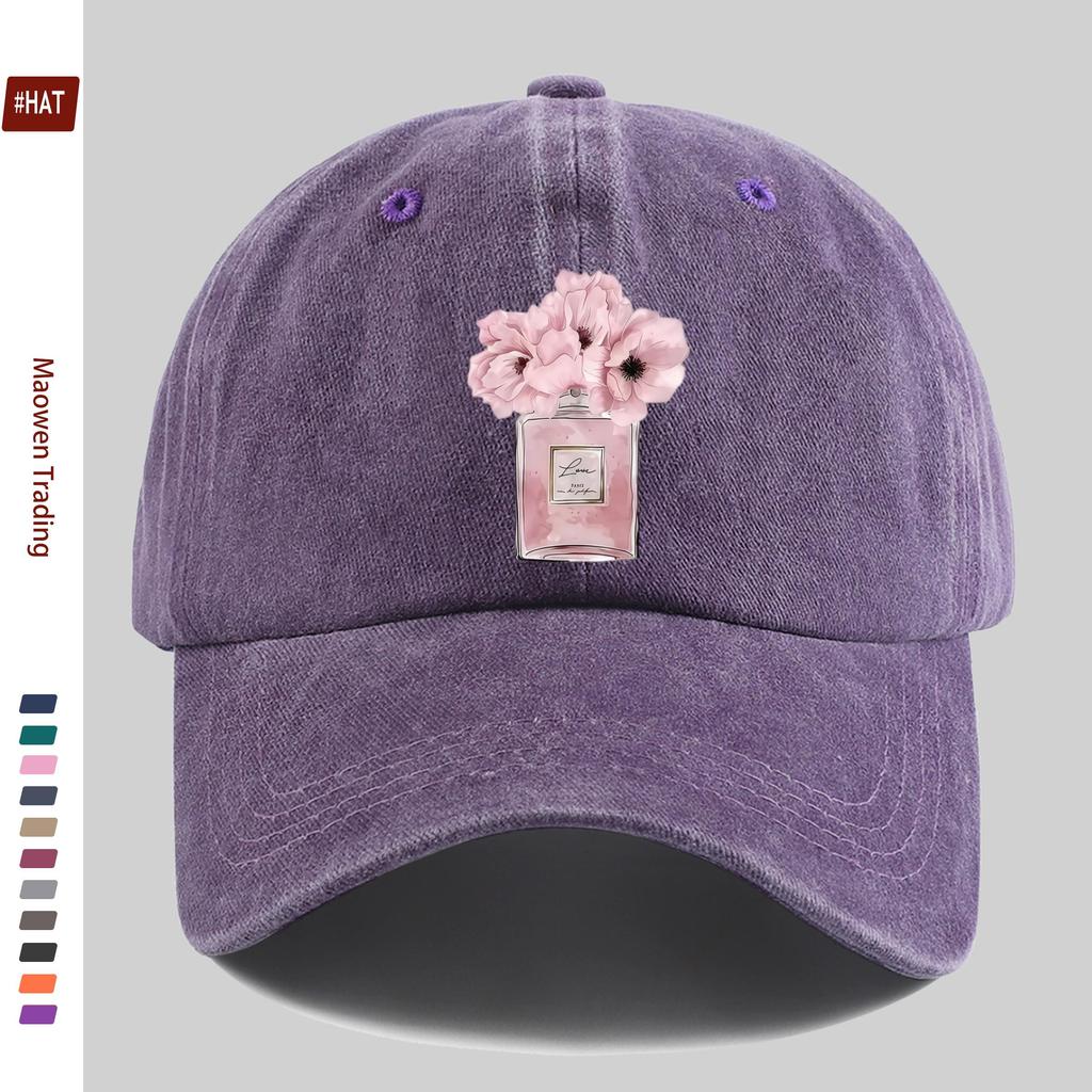 Pc Floral And Perfume Special Design Printed Baseball Cap Fashion Casual Printed Design Golf Hat Home Leisure Decor Hat Comf