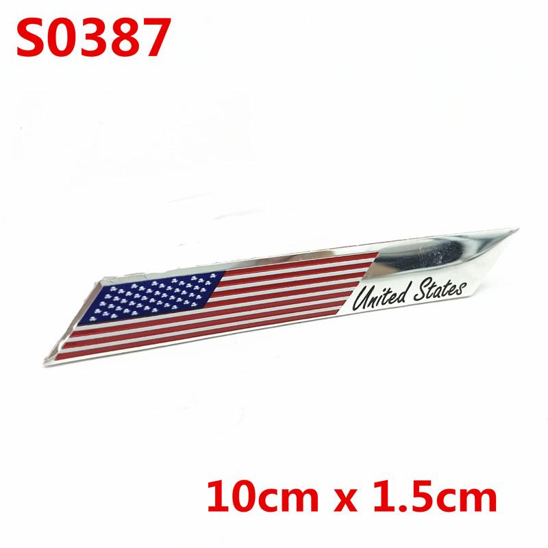 1 Stück Aluminium Auto Styling Auto USA Aufkleber 3D Amerikanische Flagge Abzeichen Emblem Decal Dekoration