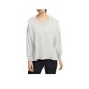 Yoga Solid V-Neck Long Sleeve Pullover Women Tops Gray CU5491-050