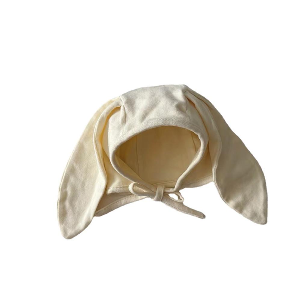 Cute Long Ear Bunny Baby Hat Spring Autumn Thin Earflap Cap With Tie Newborn Infant Swaddle Beanie Soft Headwear