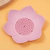 Silicone Soap Dish Lotus Shape Soap Holder with Drainage Holes Non-Slip Soap Holder