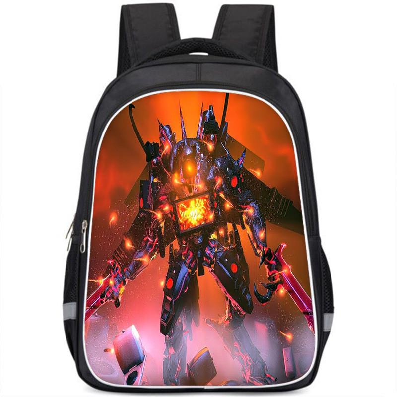 Vibrant Cartoon Character Backpack For Kids Stylish Oxford Cloth Large Capacity