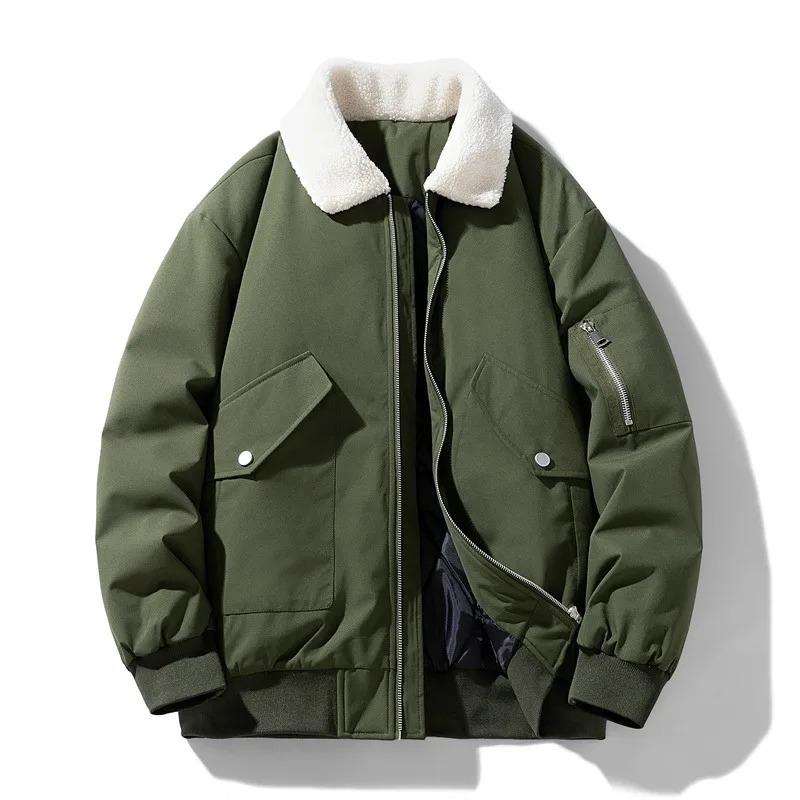 Men's Fleeced Warm Winter Quilted Padded Jacket Casual Man Thick Winter Coat for Men High Quality Luxury Padding Men Clothing