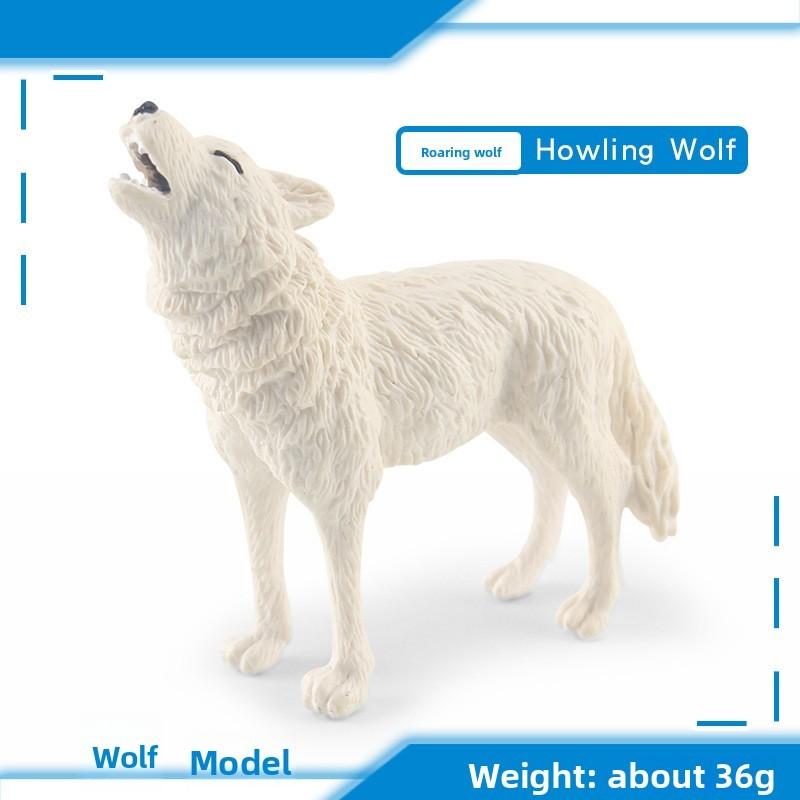 Wild Forest White Wolf Animal Pvc Static Model With Realistic Design For Collectors And Nature Enthusiasts