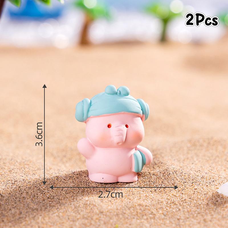 

2 шт. Мультяшні милі фігурки маленьких слоненят Лялька Мініатюрна фігурка Настільна прикраса Креативні DIY Аксесуари для прикраси дому Подарунок A11