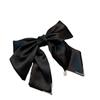 Korean Style Bow Hair Clip with Long Pearl and Multi-Layer Satin for Women.