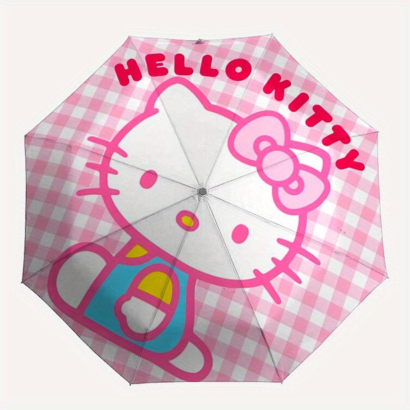 

1pc Hello Kitty Automatic Umbrella - 8-Rib Foldable Design, Outdoor Adventures, and Family Celebrations, Durable Canopy Material yy250823107