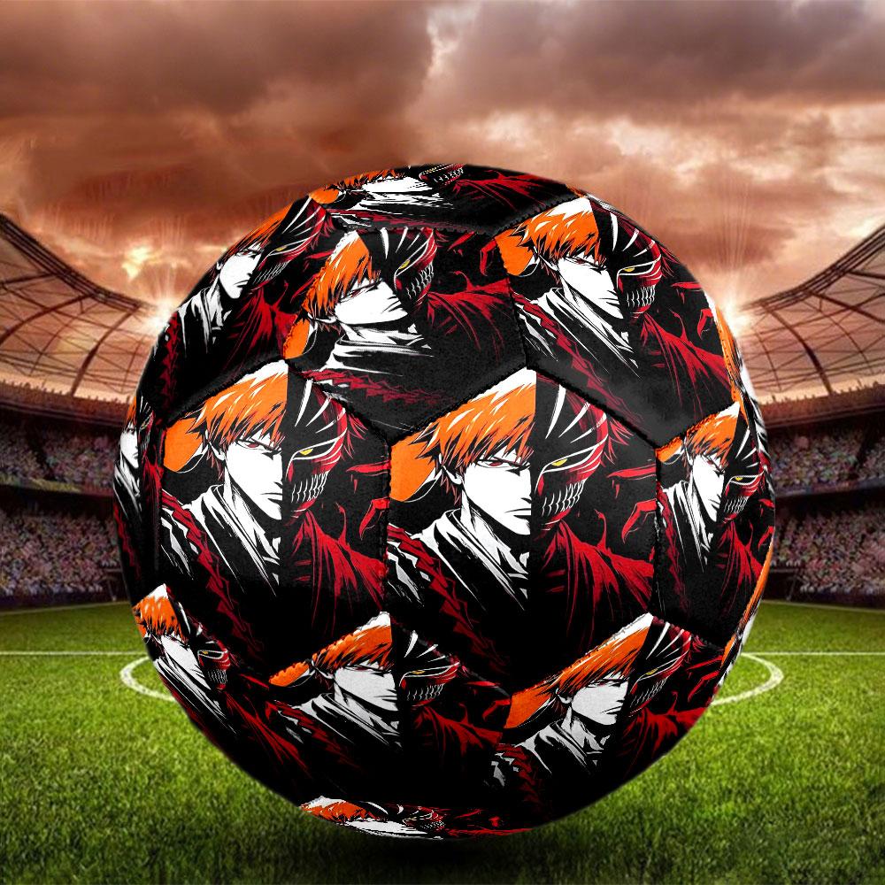 BLEACH Print Size 5 Soccer Ball, Standard Match Football for Sports Game and Team Practice, Ideal Gift for Soccer Fans