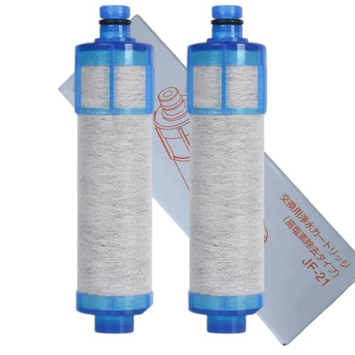 Genuine JF-21 JF-21-2 Replacement Water Purification Cartridges, High Chlorine Removal Type (Pack of 2)