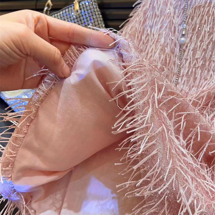 Rochie de vară prințesă pentru fete cu franjuri și decolteu rotund - Rochie pentru petrecerea de ziua de naștere