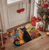 Tappetino da Pavimento con Design di Gatto Vivace - Tappeto d'Ingresso Antiscivolo Decorazione Colorata per Casa per Soggiorno e Camera da Letto Tappetini Tappeto Anime