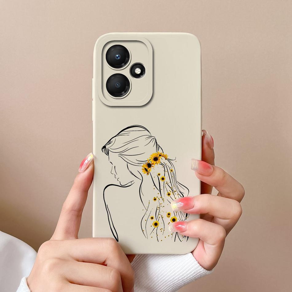 For Infinix Hot 30 Play 30i Phone Case Cartoon Liquid Silicone Full Protection Anti Drop Cover For Infinix Hot30 30Play Bumper