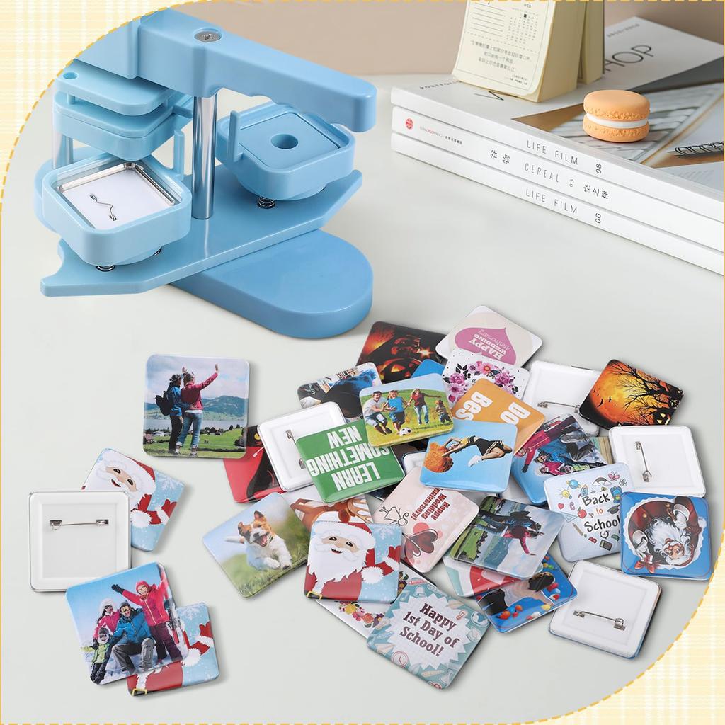 Square tin badge material 100 pieces Tin badges Tin badge 100 sets Tin badge machine material