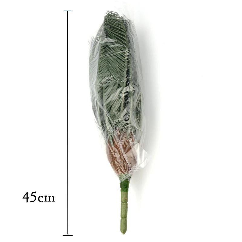 45cm Large Artificial Palm Tree Branch Tropical Fake Cycad Plants Plastic Coconut Tree Leafs For Home Garden Party Wedding Decor