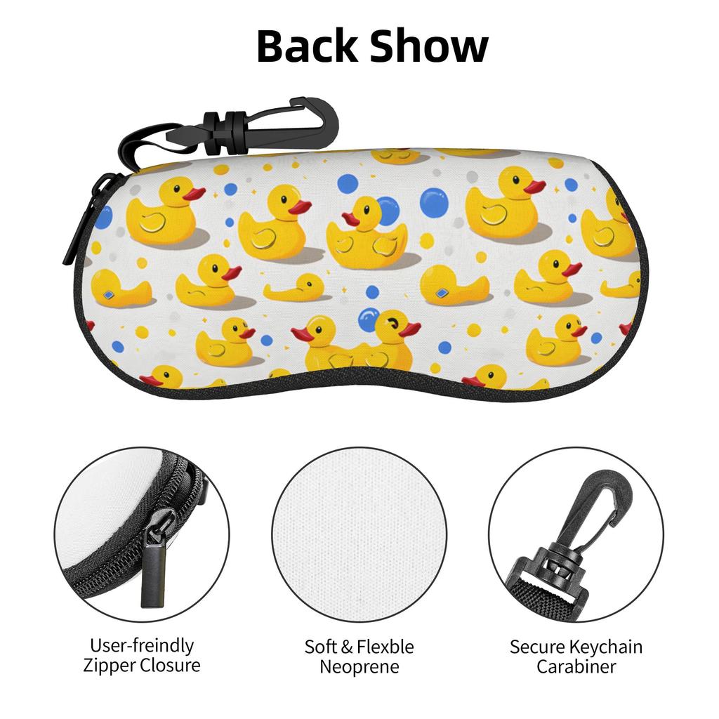 cute cartoon yellow duck Glasses Case Gifts For Girl Boy Zipper Glasses Storage Box Protector Eyewear Container