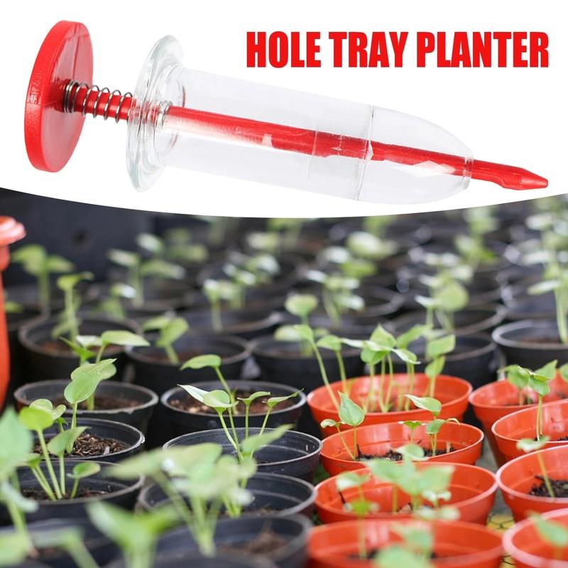 2pcs Syringe Seeder Mini Sowing Seed Dispenser Garden Seed Sower Planter Manual Seeding Tools Flower Pot Flower Bed Gardening