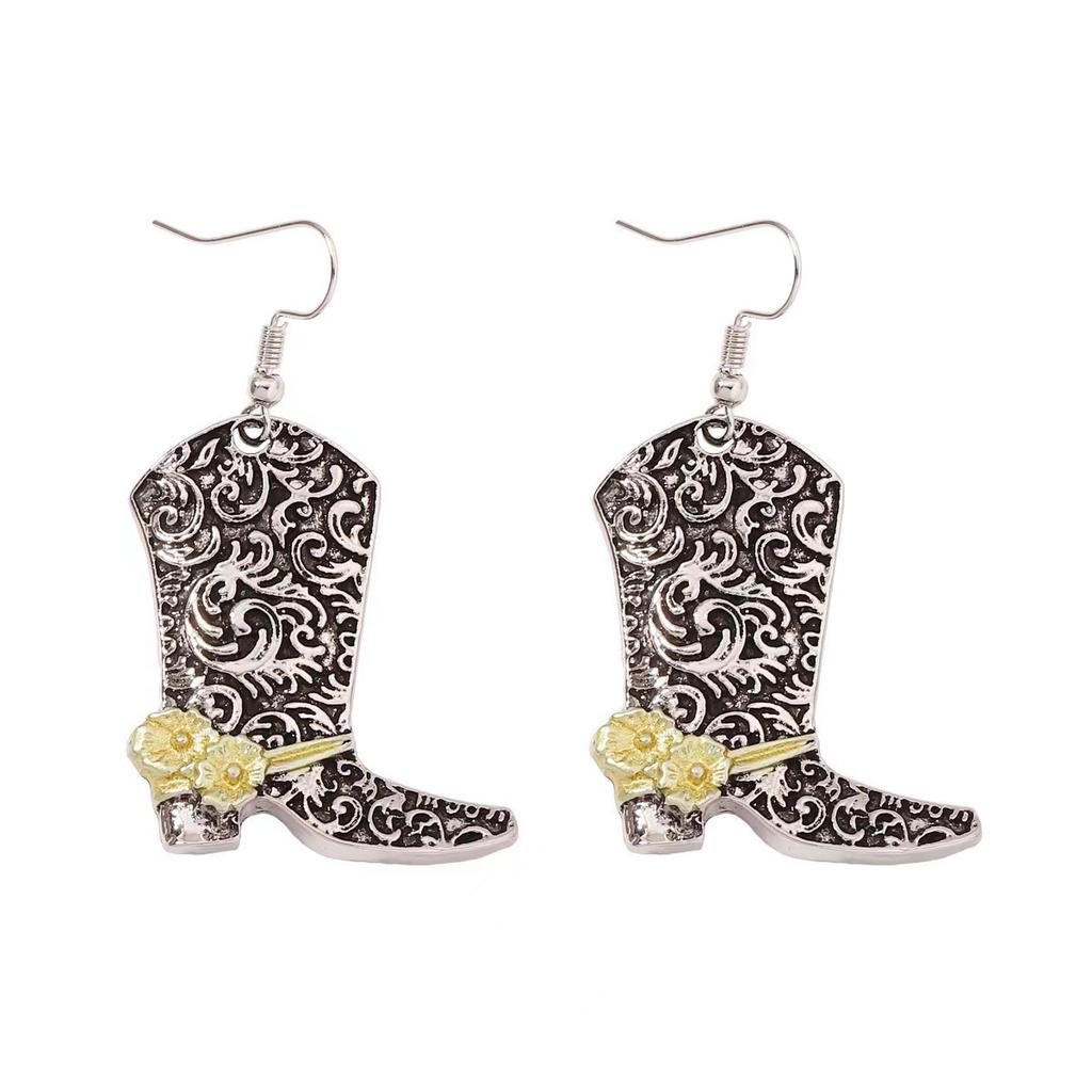 European and American Bohemian Retro Rose Boots Earrings Popular Women's Versatile
