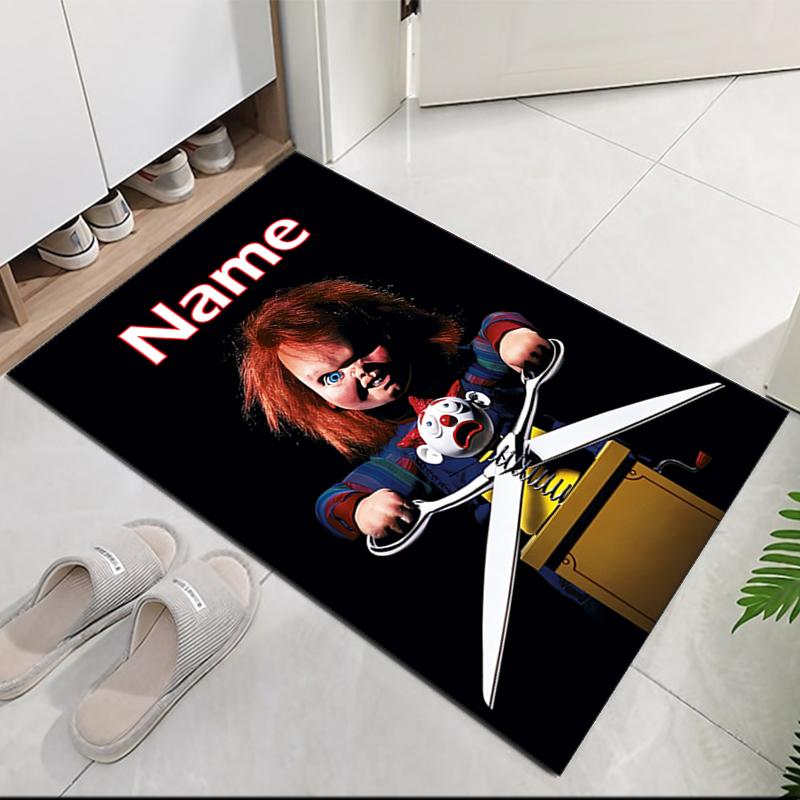 Custom Name Chucky Printed Carpet, for Office Chair Living Room Bedroom Kitchen Room Decor Gifts.