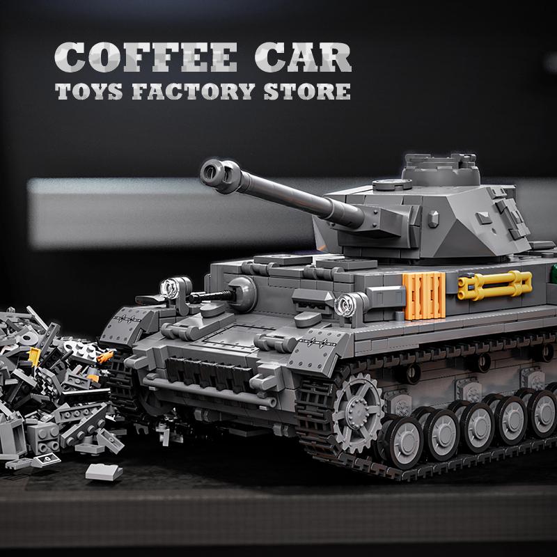 Non-Toxic Germany Military Medium Tank Iv Moc Bricks Puzzle Toys Ww2 G-Type Panzer Building Blocks Army Car Model Adult Children Kids Gifts New