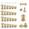 5 buc. șurub, buton, șurub, alamă, unghii, 4-15 mm, pentru bricolaj, curea de modă, geantă din piele.