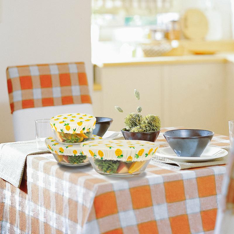 3/4pcs/set Bowl Cover Stretch Lid Reusable Cotton Dust Cover Tableware Cooking Food Fresh Keeping Cloth Seal Bowl Pot Lid