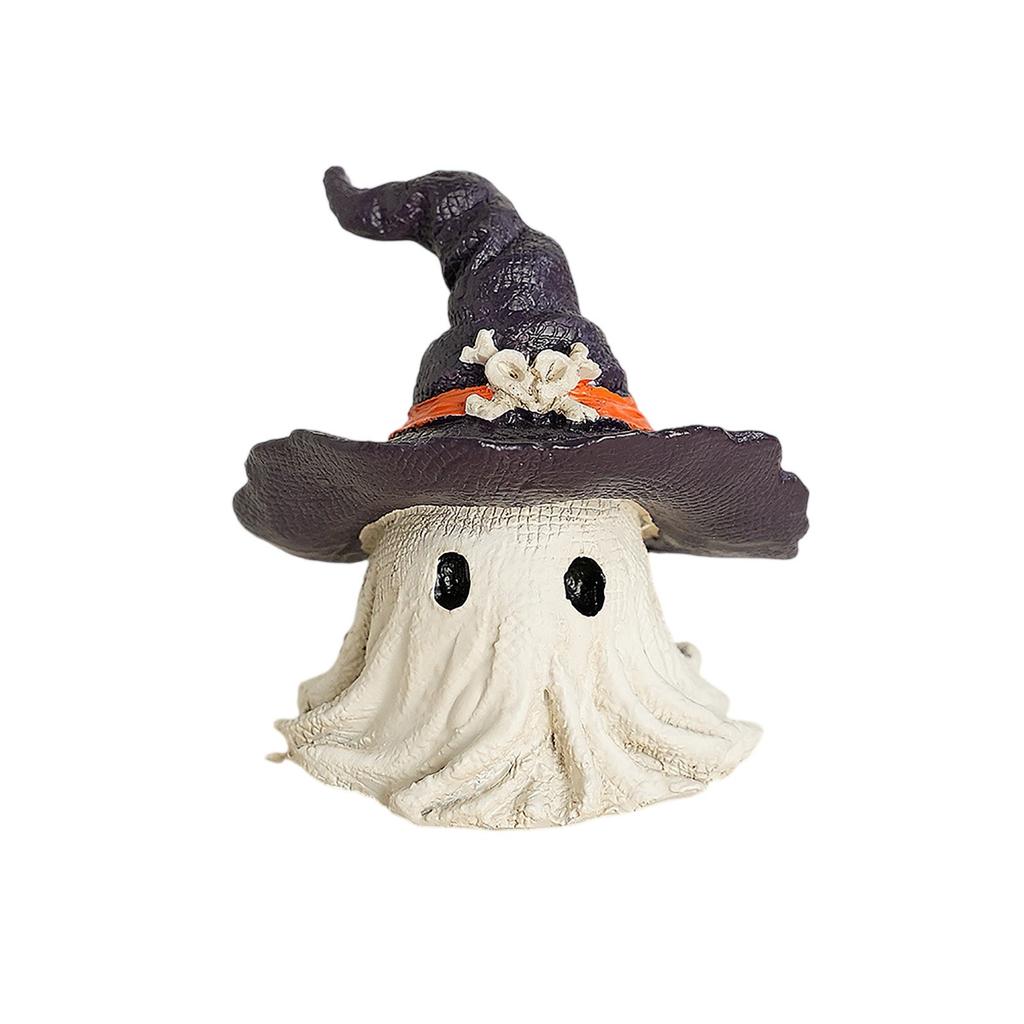 Halloween Figurine With Hat – Resin Craft Decoration For Garden, Tabletop & Gift Use