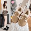 Non-slip and Velvet Women's Platform Cotton Shoes, New Seasonal Comfortable Casual Double-buckle Warm Cotton Shoes
