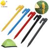 Outdoor Tent & Ground Stakes: Durable Plastic Anchors for Camping, Greenhouse, Beach Mats, Shade Nets, Lawn Cloths, and Windproof Securing.