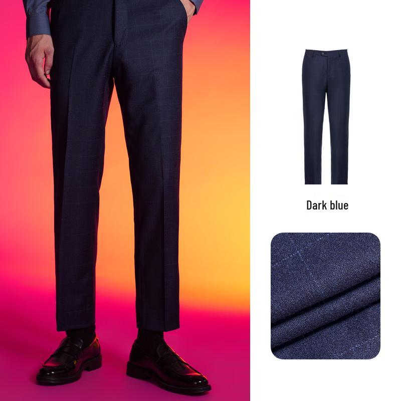 NOTTING HILL Men s Dark Plaid Business Dress Trousers 170/84A