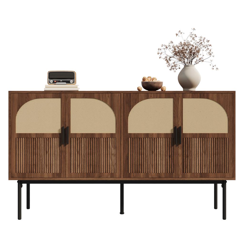 Credenza Moderna e Semplice Credenza Moderna Armadietto Credenza Contenitore Buffet Set Soggiorno, 140L x 40P x 80A(centimetro)