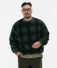 RUGGED HOUSE Warm Fleece Check Sweatshirt Green