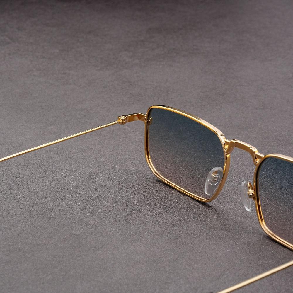 High Quality Rectangular Sunglasses Men Metal Frame Retro Brand Square Sunglasses Women Unisex Fashion Eyewear