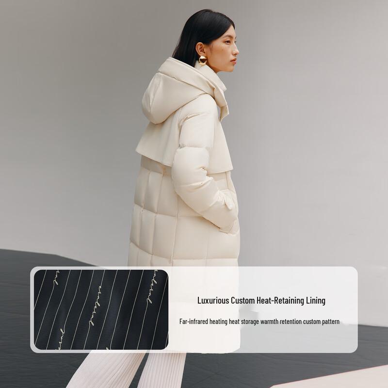 Ellenai Women's Long Quilted 90% Goose Down Winter Jacket