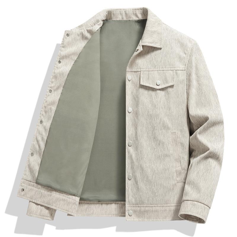 

Осенняя новая вельветовая куртка с лацканами для молодых и мужчин среднего возраста, модная повседневная короткая мужская рабочая одежда, трендовая куртка 6XL